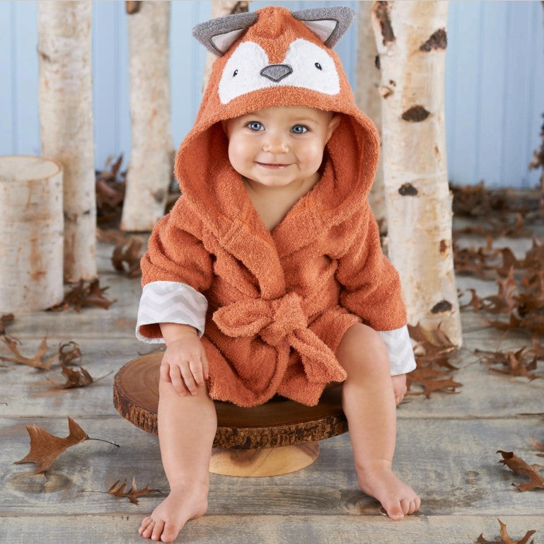 Tiny Tummy Infant Hooded Absorbent Animal-shaped Bathrobe