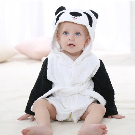 Tiny Tummy Infant Hooded Absorbent Animal-shaped Bathrobe
