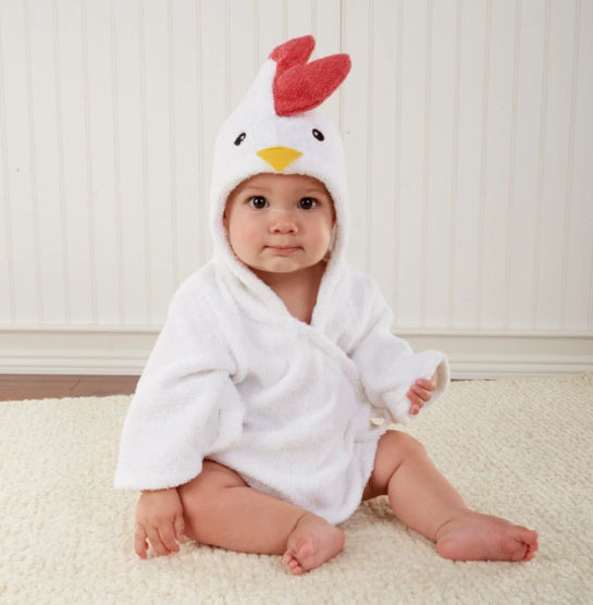 Tiny Tummy Infant Hooded Absorbent Animal-shaped Bathrobe