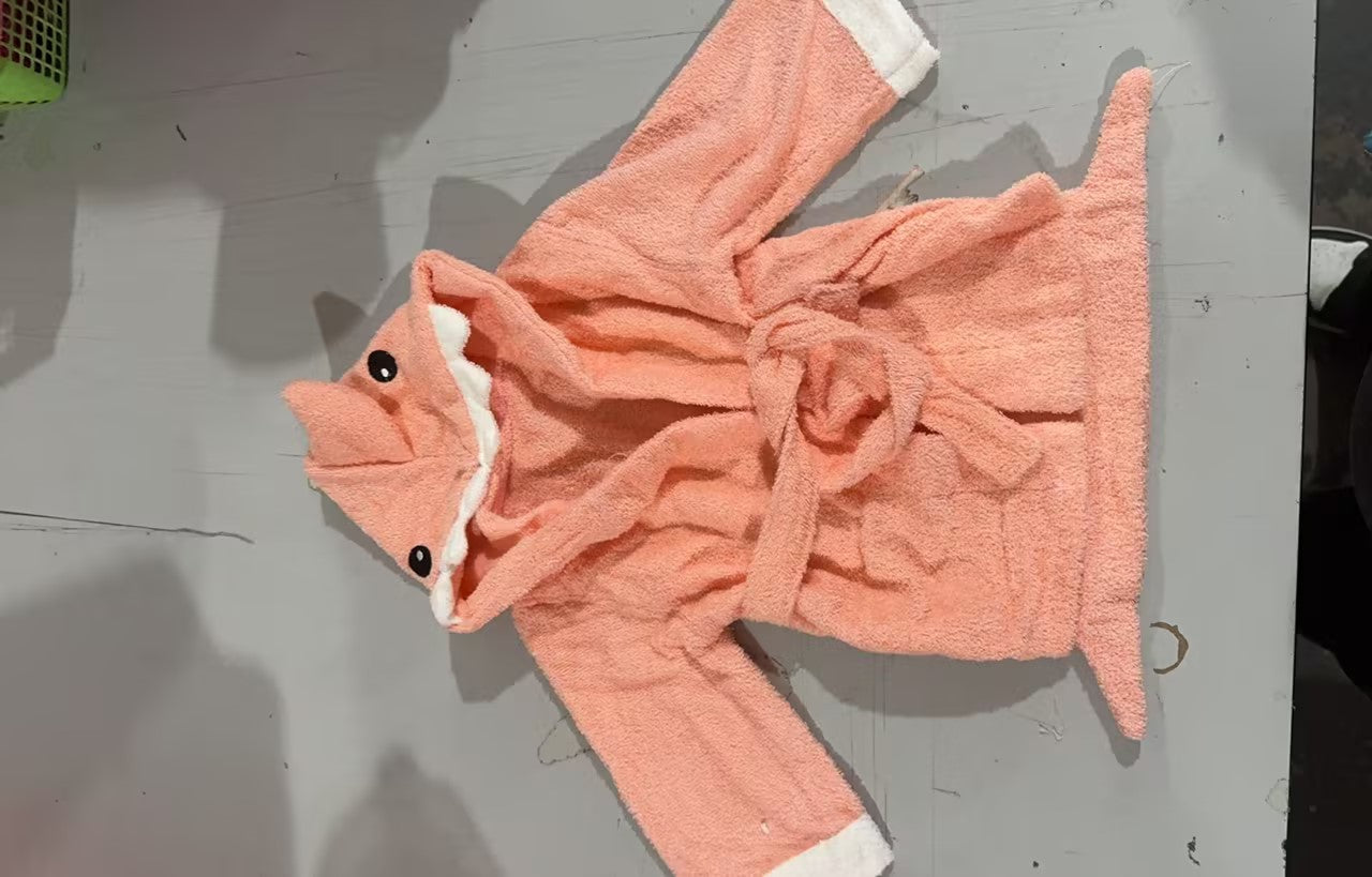 Tiny Tummy Infant Hooded Absorbent Animal-shaped Bathrobe